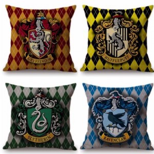 Harry Potter almohada para la decoración del hogar cojín de cintura Hogwarts muerte Geometrics cartel signo película sofá Throw fundas ali-39881349